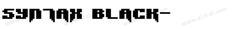 Syntax Black字体转换